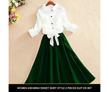 Women Kishmish Sweet Skirt Style 2 Pieces Suit DS-897 Women Kishmish Sweet Skirt Style 2 Pieces Suit DS-897